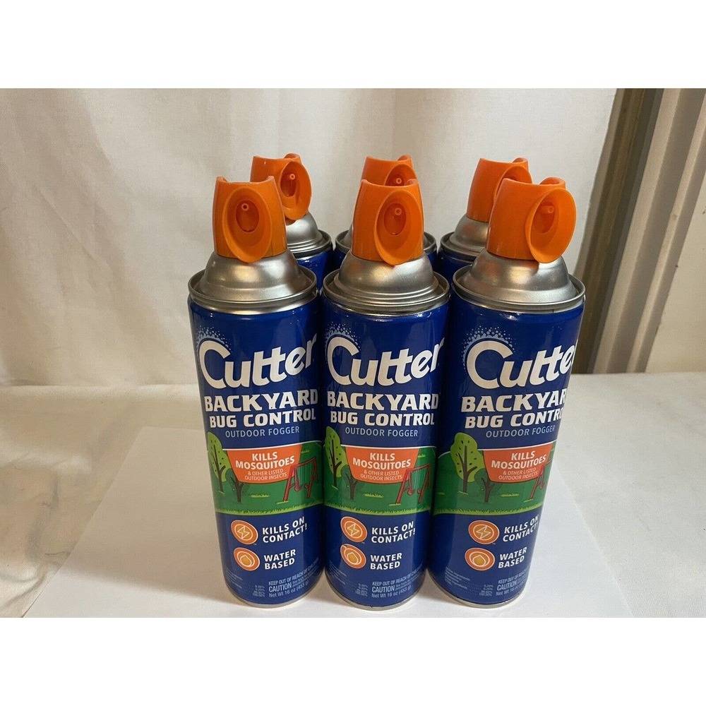 6 Pack, Cutter Backyard Bug Control Outdoor Fogger, Insect Killer, 16-Ounce Each